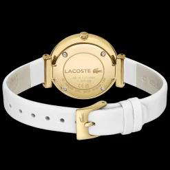 Relogio Geneva Aco Ip Dourado E Pele Branca-Lacoste Hot