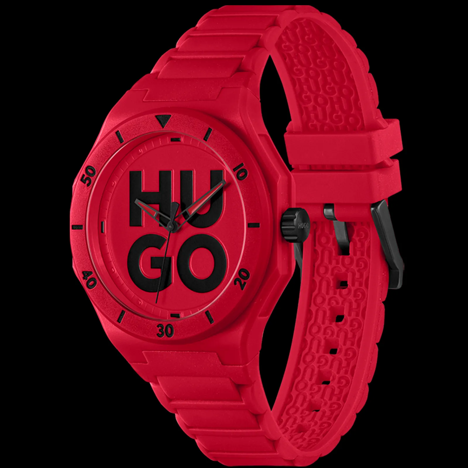 Relogio #Grail Vermelho Tr90 E Silicone-Hugo Sale