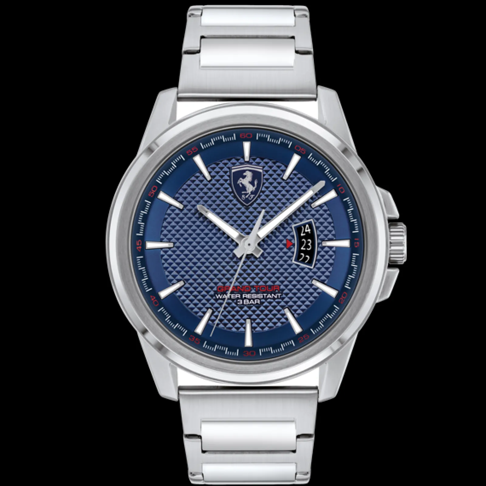 Relogio Grand Tour Aco Azul-Scuderia Ferrari Fashion