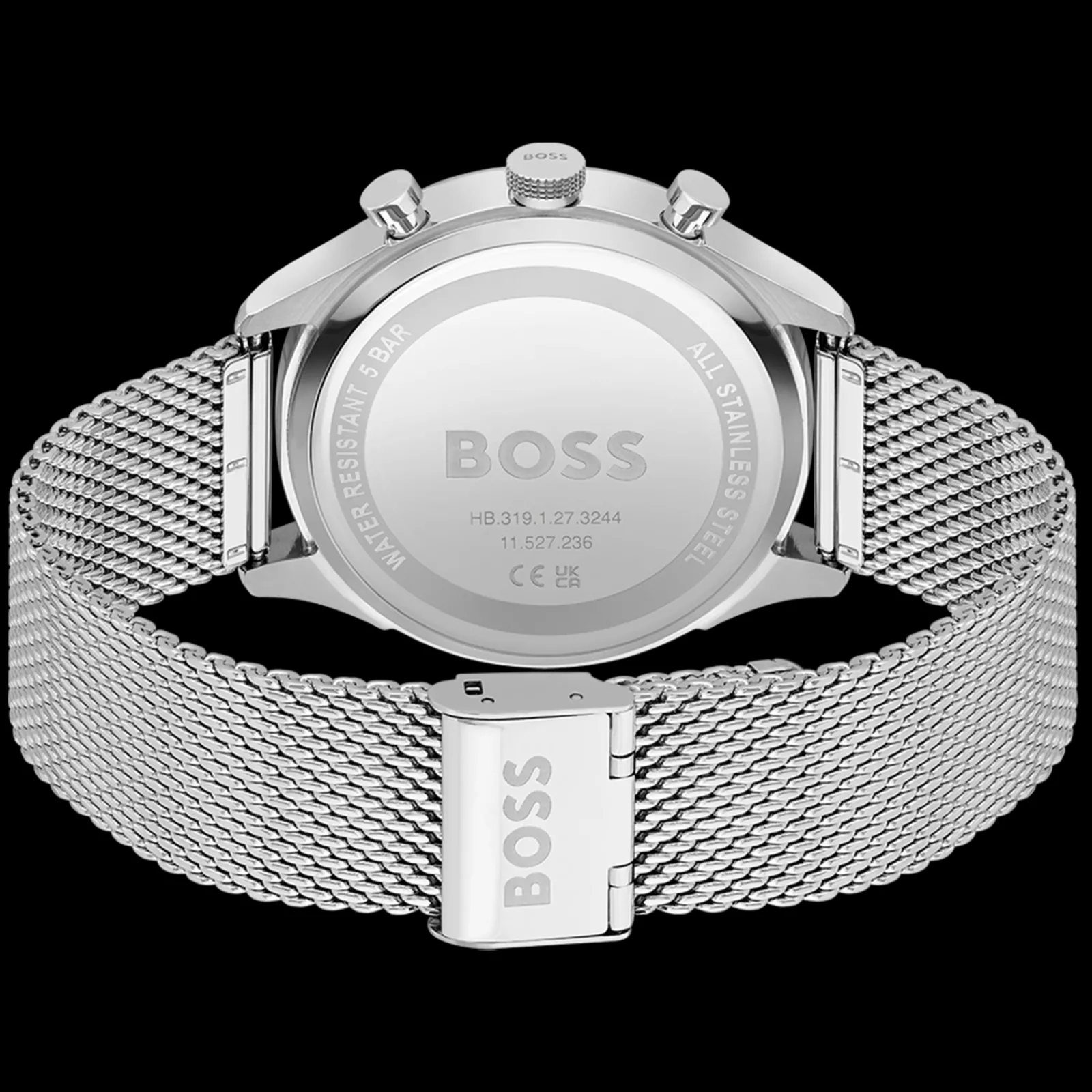 Relogio Gregor Cronografo Azul Aco Milanesa-Boss Watches Shop