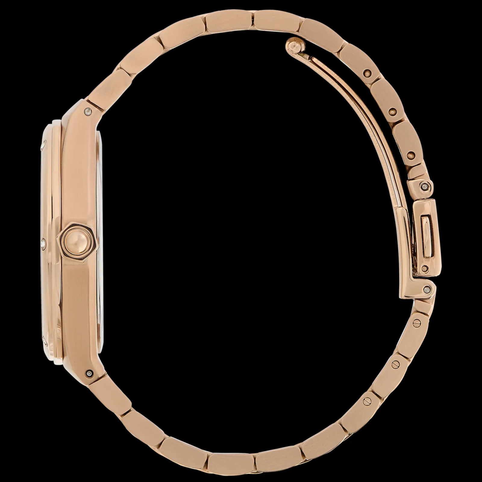 Relogio Hexa Rosa Aco Ip Dourado Rosa E Cristais-Olivia Burton Outlet