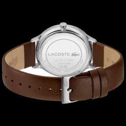 Relogio Club Aco Pele Castanha-Lacoste Best Sale