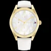 Relogio Madreperola Aco Dourado Pele Branca-Tommy Hilfiger Watches Cheap