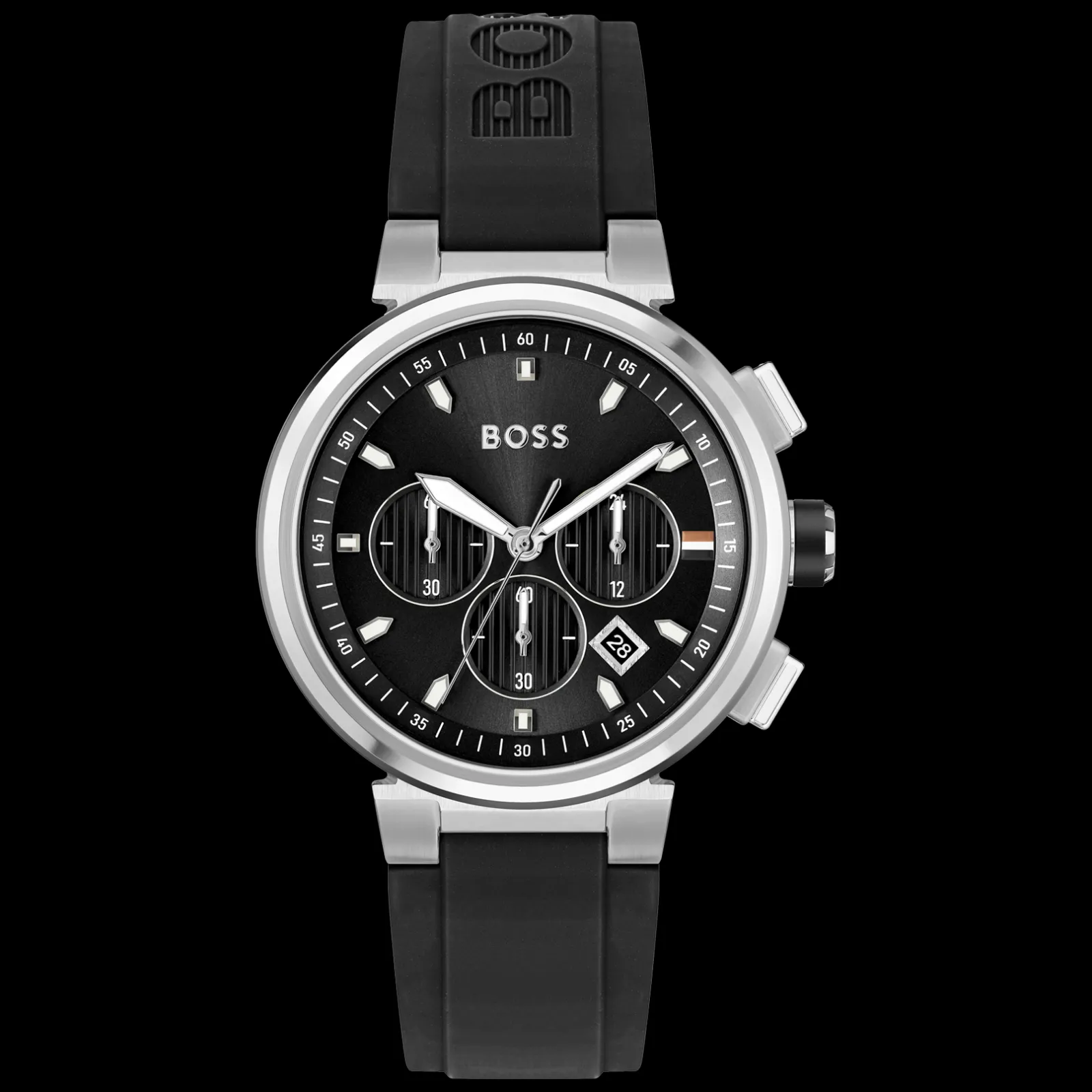 Relogio One Aco Preto Silicone-Boss Watches Sale