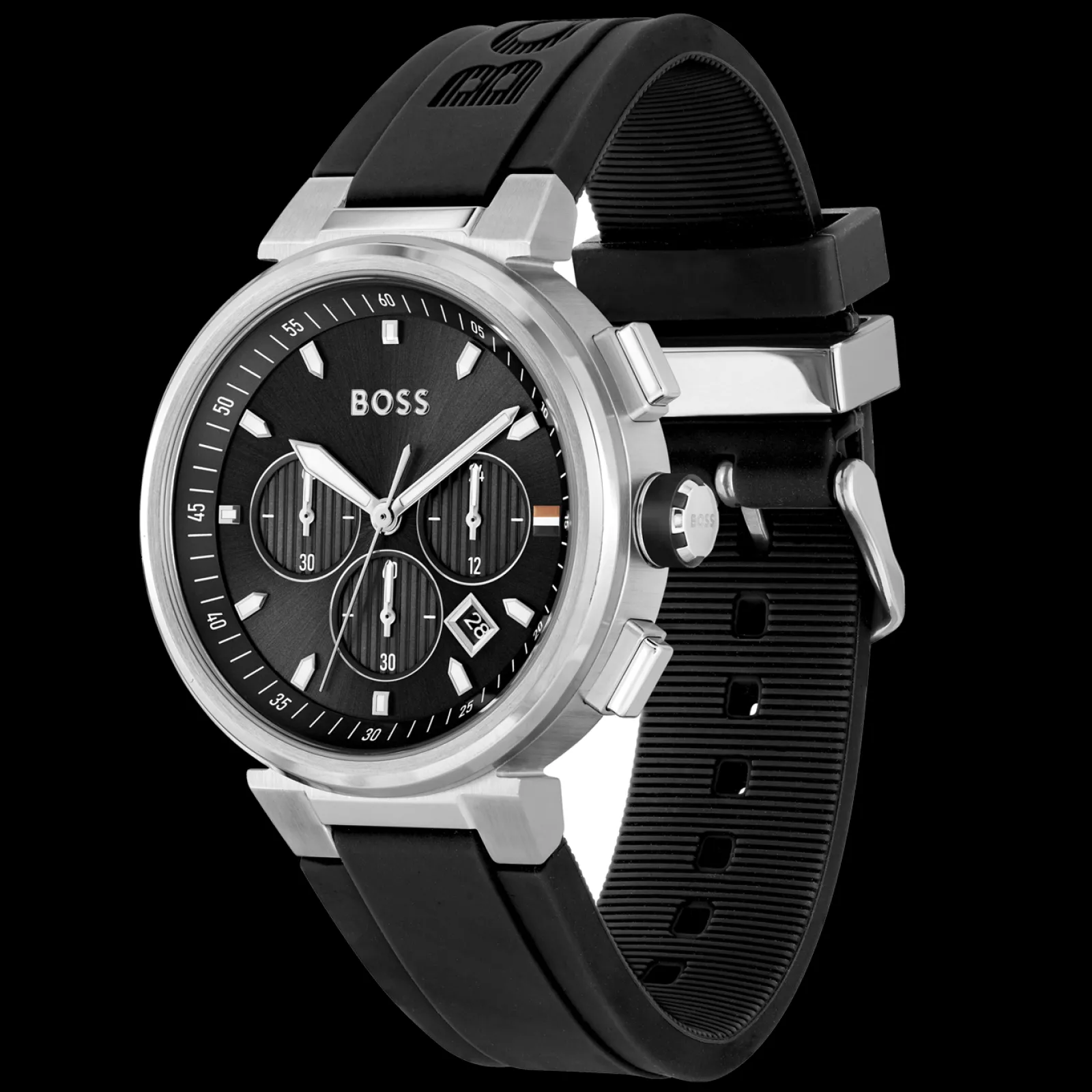 Relogio One Aco Preto Silicone-Boss Watches Sale