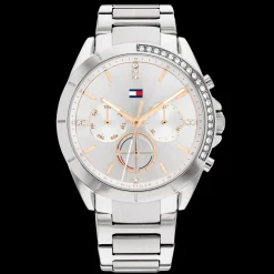 Relogio Prateado Aco Com Cristais-Tommy Hilfiger Watches Fashion