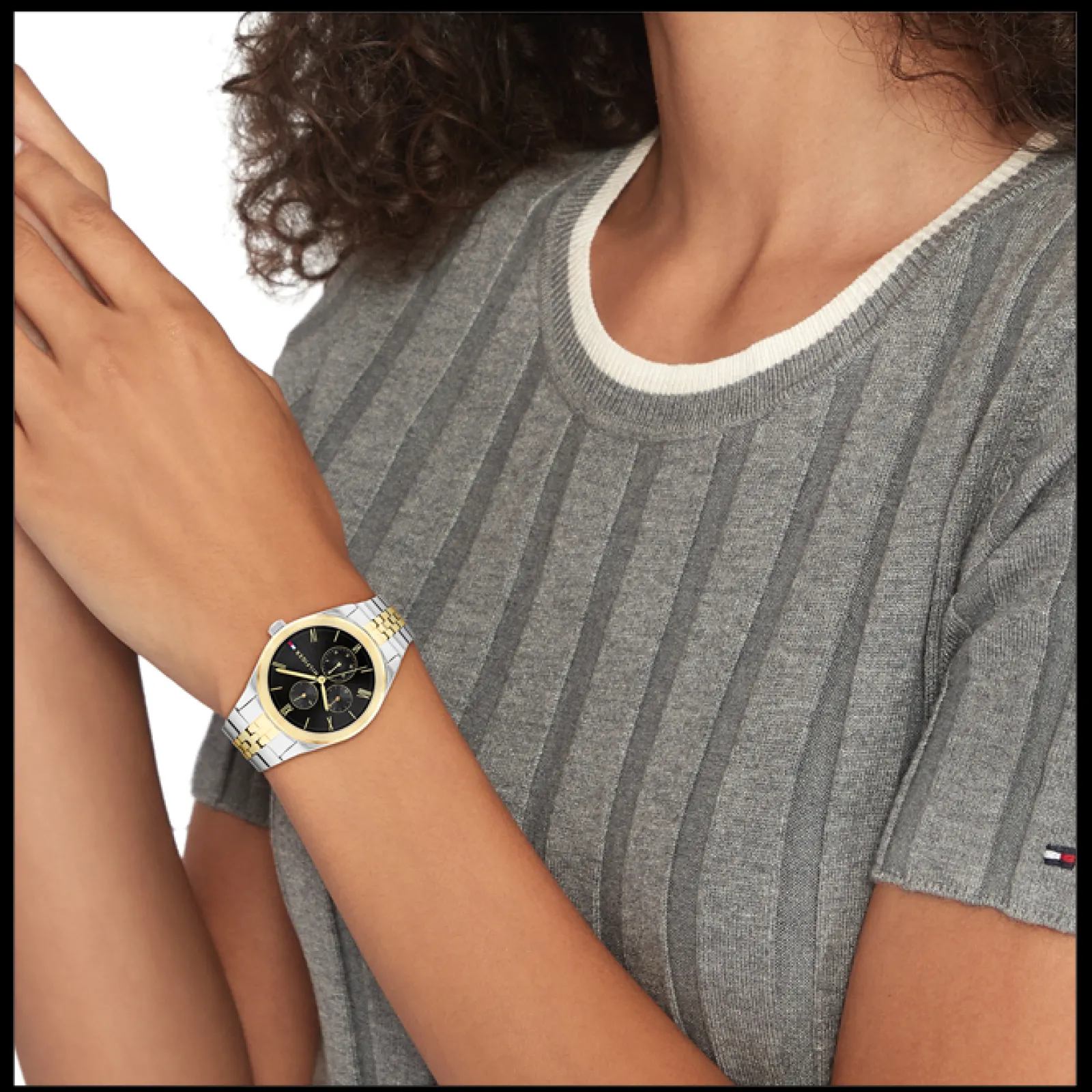 Relogio Preto Aco Bicolor-Tommy Hilfiger Watches Store
