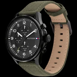 Relogio Preto Aco Ip Nylon Verde-Tommy Hilfiger Watches Discount