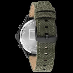 Relogio Preto Aco Ip Nylon Verde-Tommy Hilfiger Watches Discount