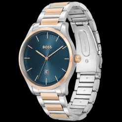Relogio Reason Azul Aco Bicolor-Boss Watches New