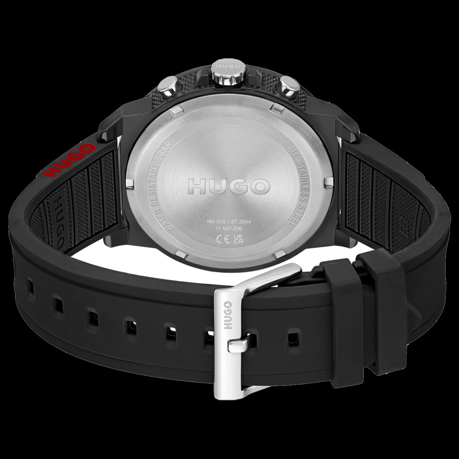 Relogio #Relax Preto Tr90 Silicone Preto-Hugo Best Sale