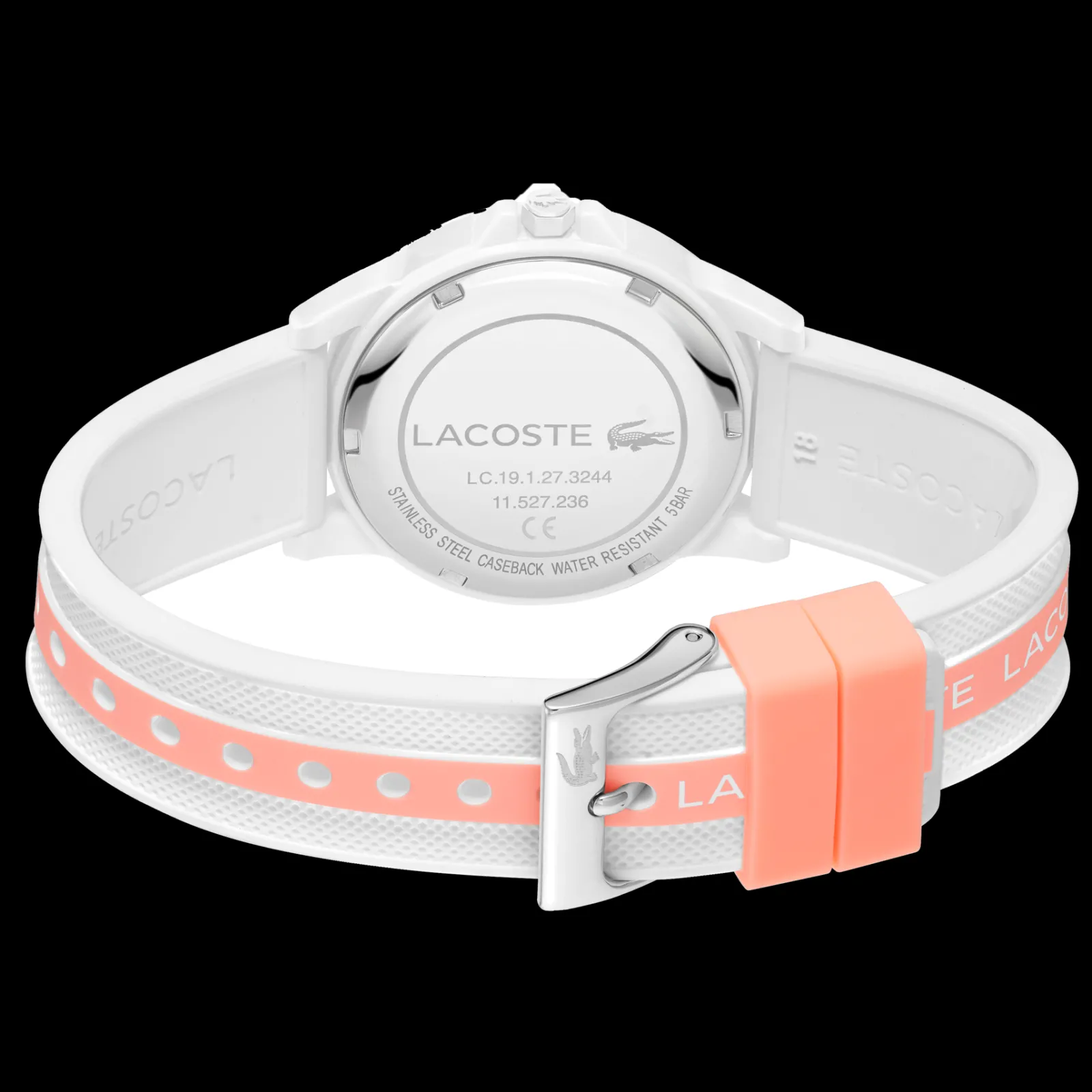 Relogio Rider Branco Rosa Silicone-Lacoste Fashion