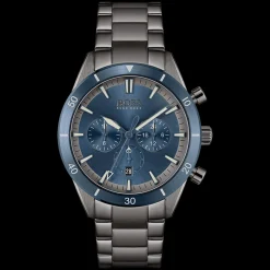 Relogio Santiago Azul Aco Cinzento-Boss Watches Best Sale