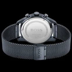 Relogio Skymaster Cronografo Malha Milanesa Azul-Boss Watches Flash Sale