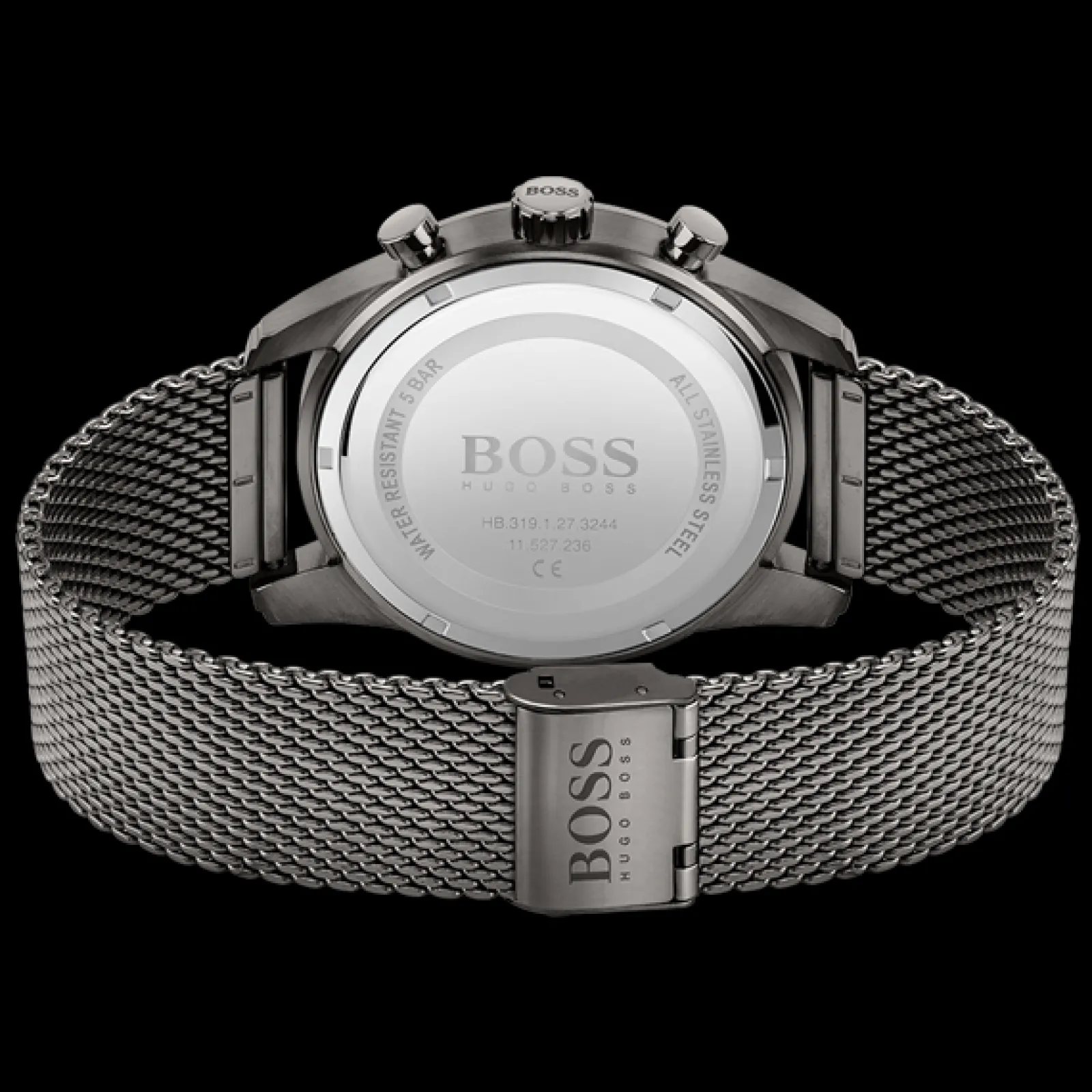 Relogio Skymaster Cronografo Azul Malha Milanes-Boss Watches Flash Sale