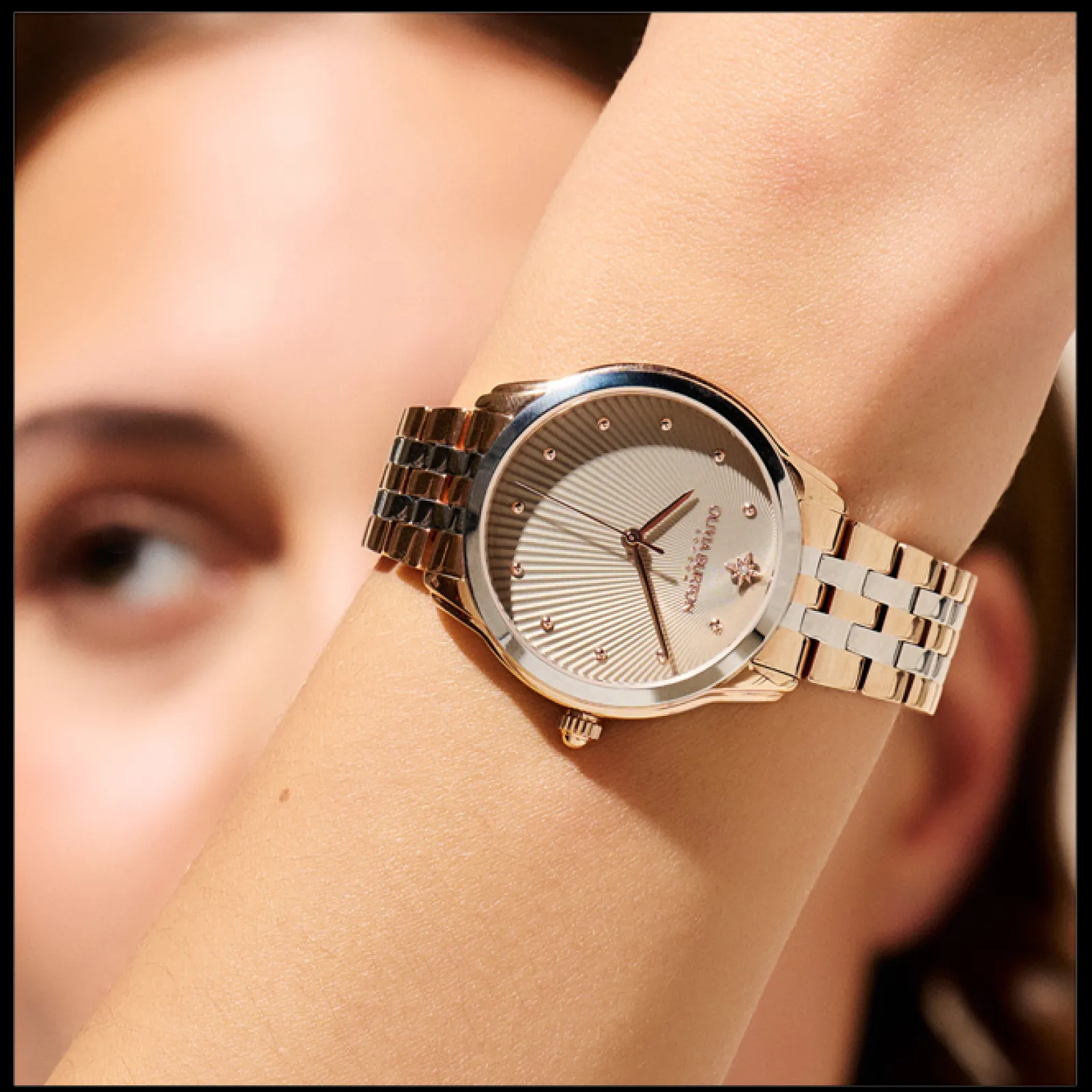 Relogio Starlight Cinzento Bicolor E Cristal-Olivia Burton Cheap