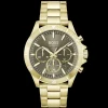 Relogio Troper Cronografo Verde Aco Dourado-Boss Watches Store
