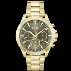 Relogio Troper Cronografo Verde Aco Dourado-Boss Watches Store