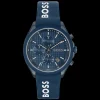 Relogio Velocity Cronografo Aco Ip Azul Silicone-Boss Watches Shop