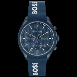 Relogio Velocity Cronografo Aco Ip Azul Silicone-Boss Watches Shop