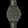 Relogio Velocity Cronografo Aco Ip Verde Silicone-Boss Watches New