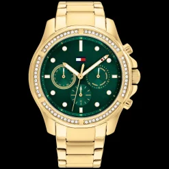 Relogio Verde Aco Ip Dourado E Cristais-Tommy Hilfiger Watches Online