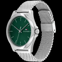 Relogio Verde Aco Malha Milanesa-Tommy Hilfiger Watches Discount