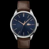Relogio Vienna Aco Azul Pele Castanho-Lacoste Discount