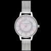 Relogio Wonderland Branco Aco Milanesa-Olivia Burton Shop