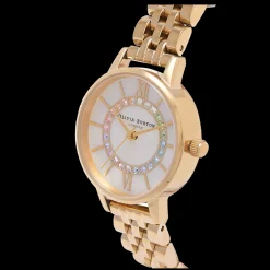Relogio Wonderland Branco Aco Dourado-Olivia Burton Store