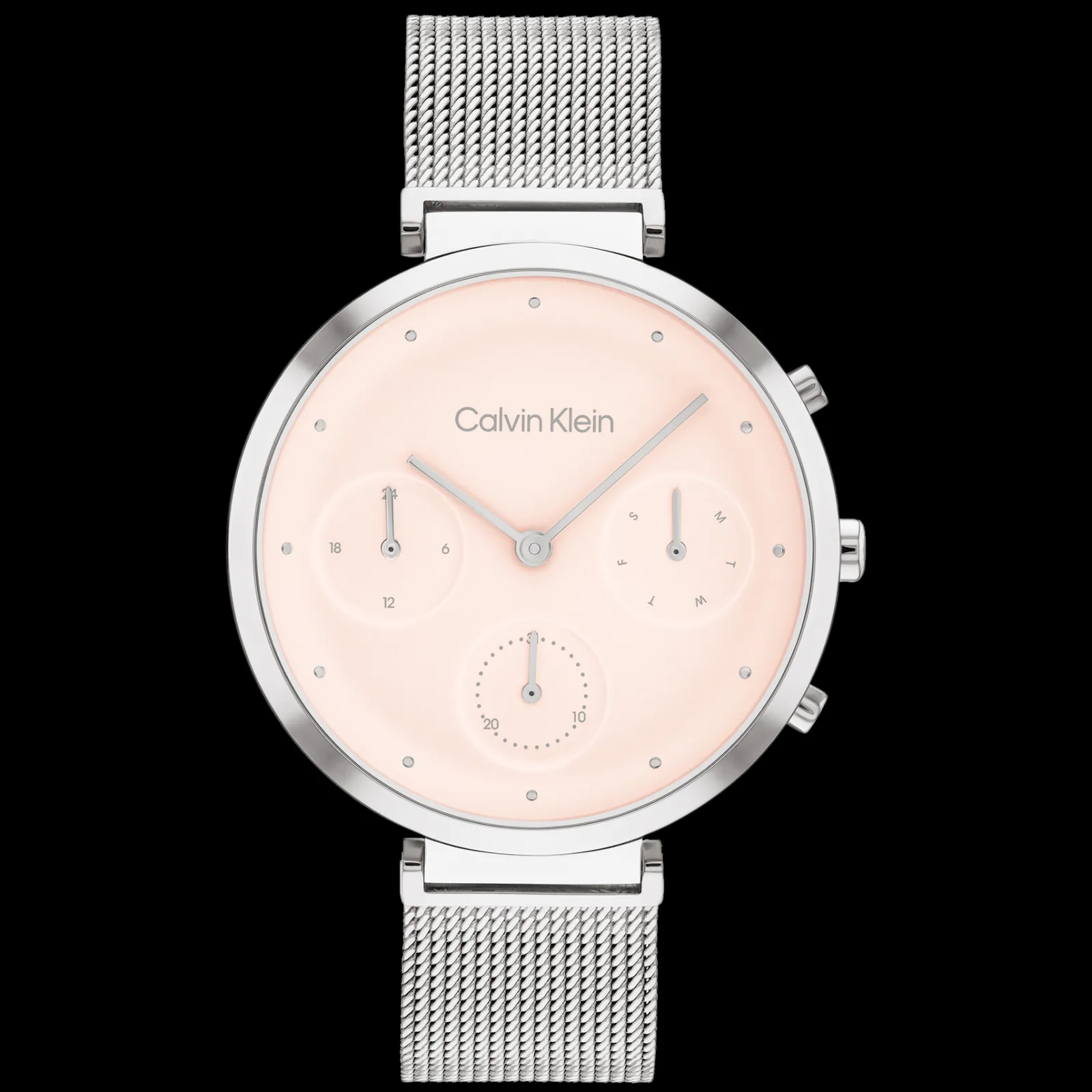 Rosa E Aco Em Malha Milanesa-Calvin Klein Watches New