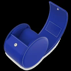Royal Blue Leather Watch Roll-Kross Studio New