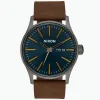 Sentry Leather Gunmetal/Indigo/Brown-Nixon Discount