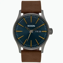 Sentry Leather Gunmetal/Indigo/Brown-Nixon Discount