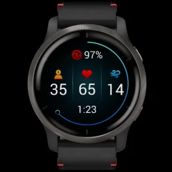 Smartwatch Venu 2 Black / Slate Leather-Garmin Fashion
