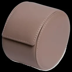 Taupe Leather Watch Roll-Kross Studio New