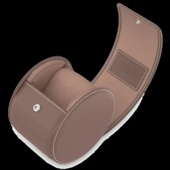 Taupe Leather Watch Roll-Kross Studio New