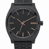 Time Teller All Black Rose Gold-Nixon Clearance