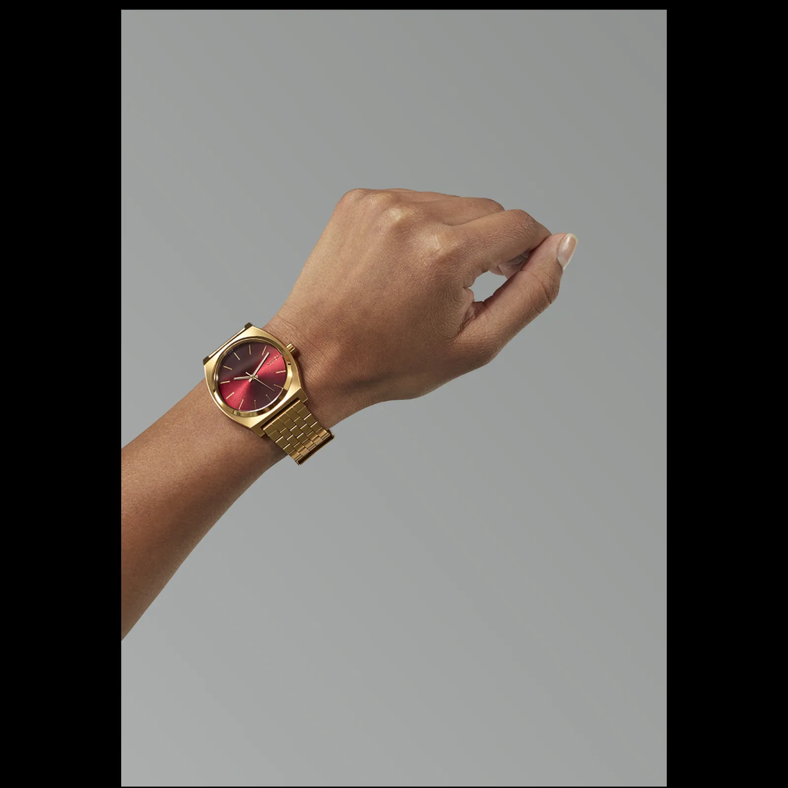 Time Teller Oxblood Sunray/Gold-Nixon New